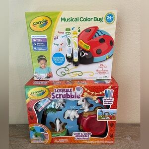 NEW Crayola® Musical Doodle Bug Coloring Toy & Dinosaur Scribble Scrubbie